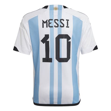 adidas youth argentina lionel messi 10 stadium home replica jersey|adidas argentina jersey messi.